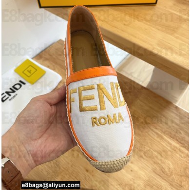 Fendi Roma Embroidered Espadrilles White 2022