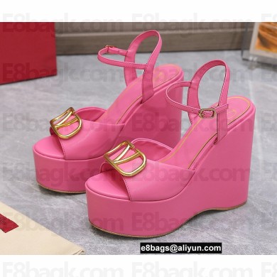 Valentino Heel 13cm Platform 5cm VLOGO Wedge Sandals Pink 2022