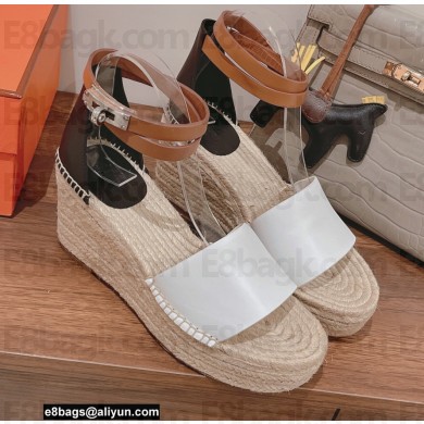 Hermes Heel 8.5cm Platform 5cm Tipoli Wedge Espadrilles 04 2022
