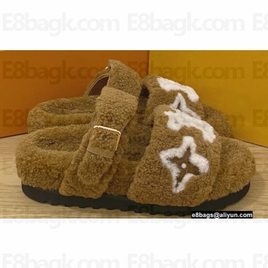 Louis Vuitton Shearling Paseo Flat Comfort Mules with Buckle 03 2022