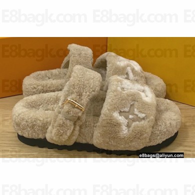 Louis Vuitton Shearling Paseo Flat Comfort Mules with Buckle 04 2022