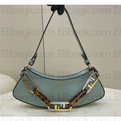 Fendi O’Lock Swing Leather Pouch Bag Mint Green 2022