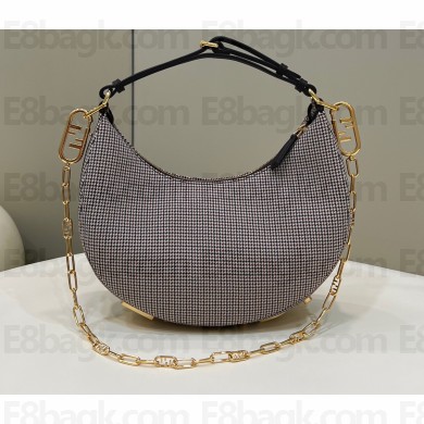 Fendi Fendigraphy Small Hobo Bag houndstooth wool 2022