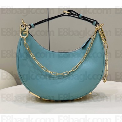 Fendi leather Fendigraphy Small Hobo Bag Mint Green 2022