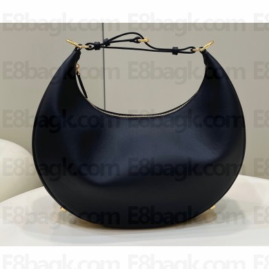 Fendi leather Fendigraphy Medium Hobo Bag Black 2022
