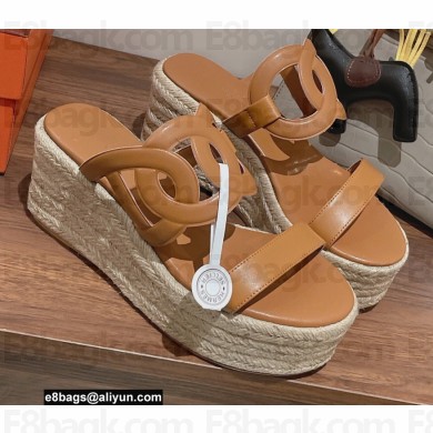 Hermes Chaine d'Ancre Epopee Espadrilles Brown 2022