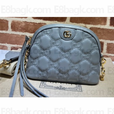 Gucci GG matelassé leather shoulder bag ‎702229 Gray 2022