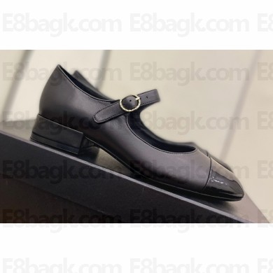 Chanel Mary Janes Leather/Patent Black 2022