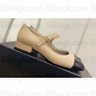 Chanel Mary Janes Leather/Patent Beige 2022