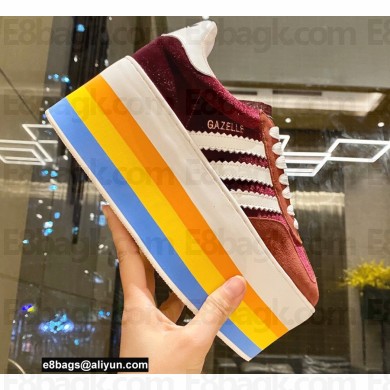 Gucci x adidas women's GG Gazelle sneakers 707873 Burgundy 2022