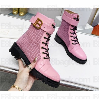 Balmain Bicolor jacquard Ranger Romy ankle boots 10 2022