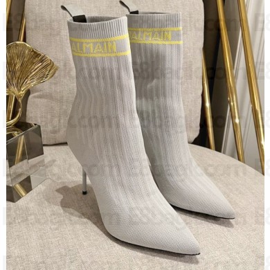 Balmain Heel 9.5cm Skye stretch knit ankle boots 04 2022