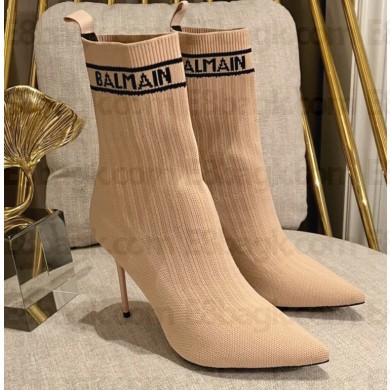Balmain Heel 9.5cm Skye stretch knit ankle boots 07 2022