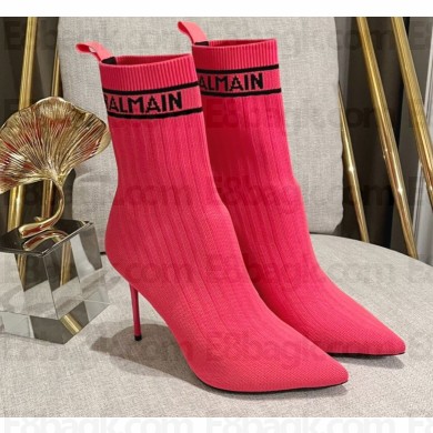 Balmain Heel 9.5cm Skye stretch knit ankle boots 06 2022