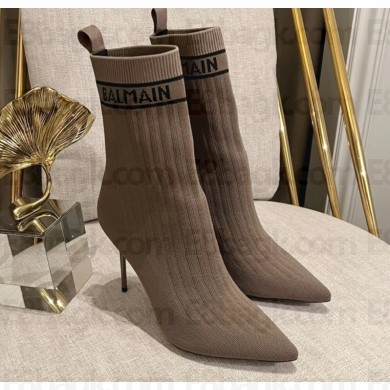 Balmain Heel 9.5cm Skye stretch knit ankle boots 08 2022