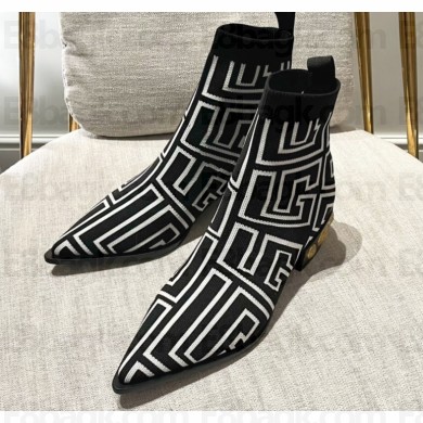 Balmain stretch knit Coin ankle boots 04 2022