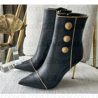 Balmain Heel 9.5cm Roni ankle boots Leather Black 2022