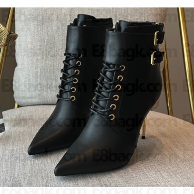Balmain Heel 9.5cm Uria ankle boots Leather Black 2022