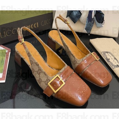 Gucci Slingbacks with Buckle GG Canvas Beige 2022