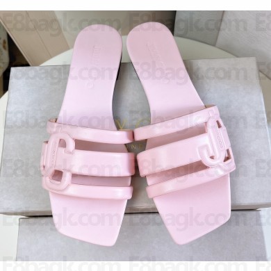 Jimmy Choo Nappa Leather Laran Flats with JC Monogram Pink 2022