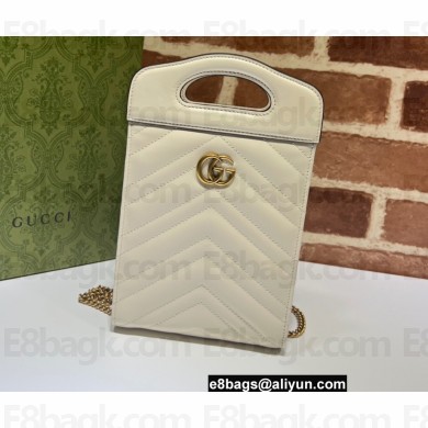 Gucci GG Marmont top handle mini bag 699756 White