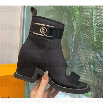 Louis Vuitton Satin Moonlight Ankle Boots Black 2022