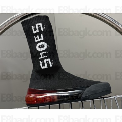 Balenciaga 53045 Speed Knit Sock High Sneakers Black/White 2022