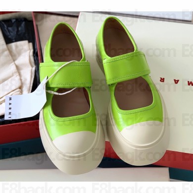 Marni leather Pablo Mary Jane Sneakers Light Green 2022