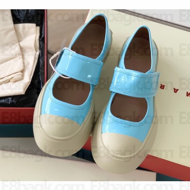 Marni leather Pablo Mary Jane Sneakers Light Blue 2022