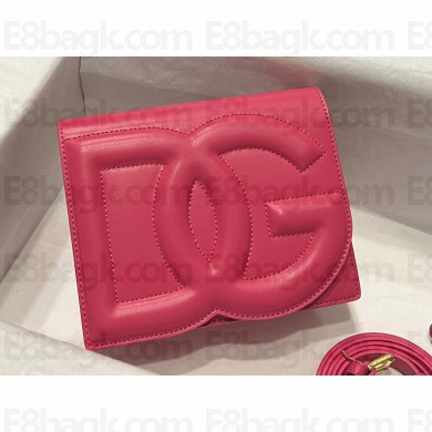Dolce & Gabbana Calfskin Logo crossbody bag Fuchsia