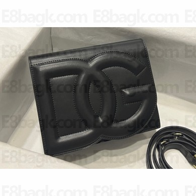 Dolce & Gabbana Calfskin Logo crossbody bag Black