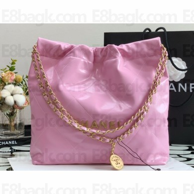Chanel Calfskin CHANEL 22 Small Handbag AS3260 Pink/Gold 2022