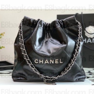 Chanel Calfskin CHANEL 22 Small Handbag AS3260 Black/Silver 2022