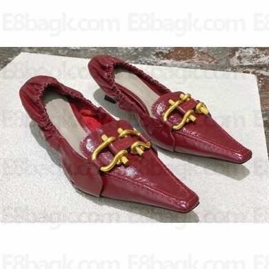 Bottega Veneta leather madame pumps Dark Red