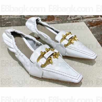 Bottega Veneta leather madame pumps White