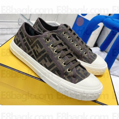 Fendi Domino fabric low-tops Sneakers Brown 2022