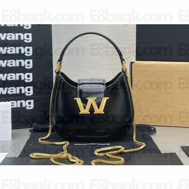 Alexander Wang W Legacy Micro Hobo Bag In Leather 3046 Black/Gold