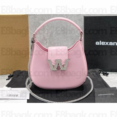 Alexander Wang W Legacy Micro Hobo Bag In Leather 3046 Pink