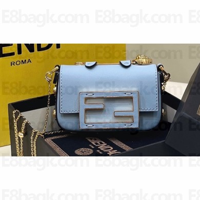 Fendi x Versace Fendace Nano Baguette micro Bag Blue