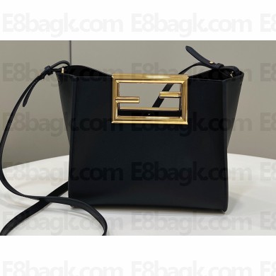 Fendi Way Small Leather Bag Black