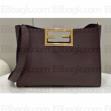Fendi Way Large Leather Bag Coffee