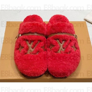 Louis Vuitton Shearling Winterbreak Flat Comfort Mules 01