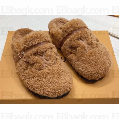 Louis Vuitton Shearling Winterbreak Flat Comfort Mules 06