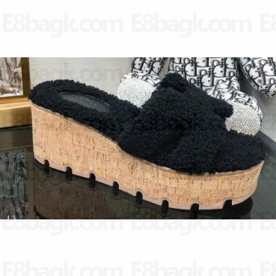 Hermes woolskin platform Eze sandals 05