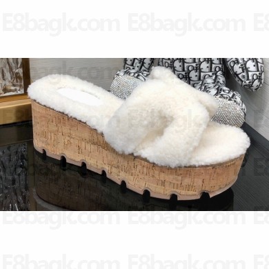 Hermes woolskin platform Eze sandals 09