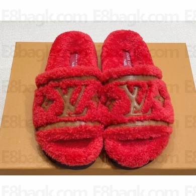 Louis Vuitton Shearling Flat Comfort Mules 01