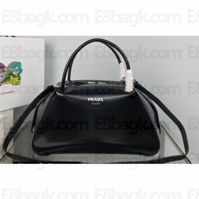 Prada Supernova Medium leather handbag 1BA365 brushed Black 2022
