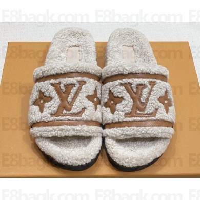 Louis Vuitton Shearling Flat Comfort Mules 08