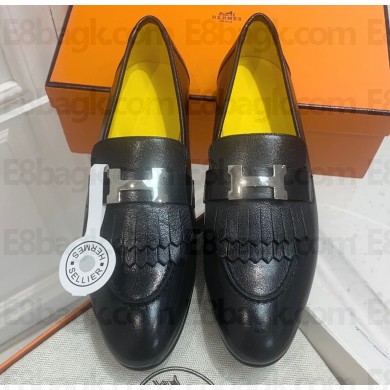 Hermes Royal loafer with fringe and signature "H" detail 02