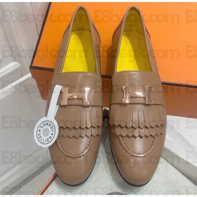 Hermes Royal loafer with fringe and signature "H" detail 08